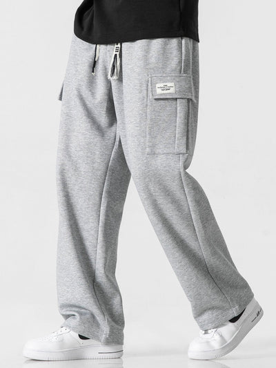 Erasto® | Relax Fit Straight Leg Jersey Cargo Pants