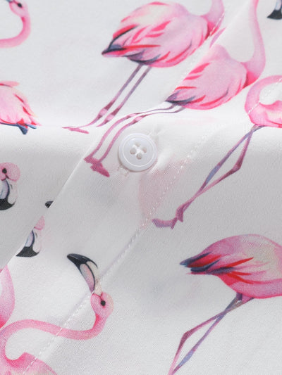 Aled® | Flamingo Print Button Up Shirt