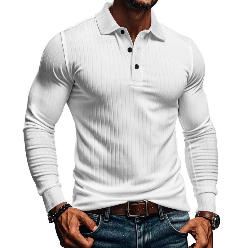 Men's Casal Elastic Long Sleeve POLO Shirt