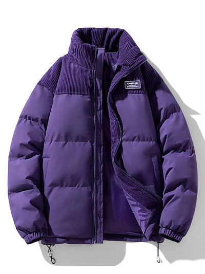 Alonso | Corduroy Panel Puffer Coat