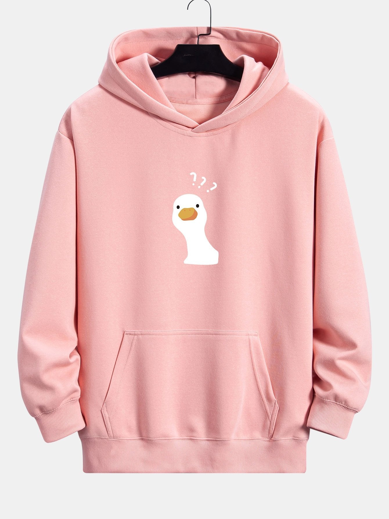 Paul | Question Mark Doubtful Duck Print Relax Fit Hoodie
