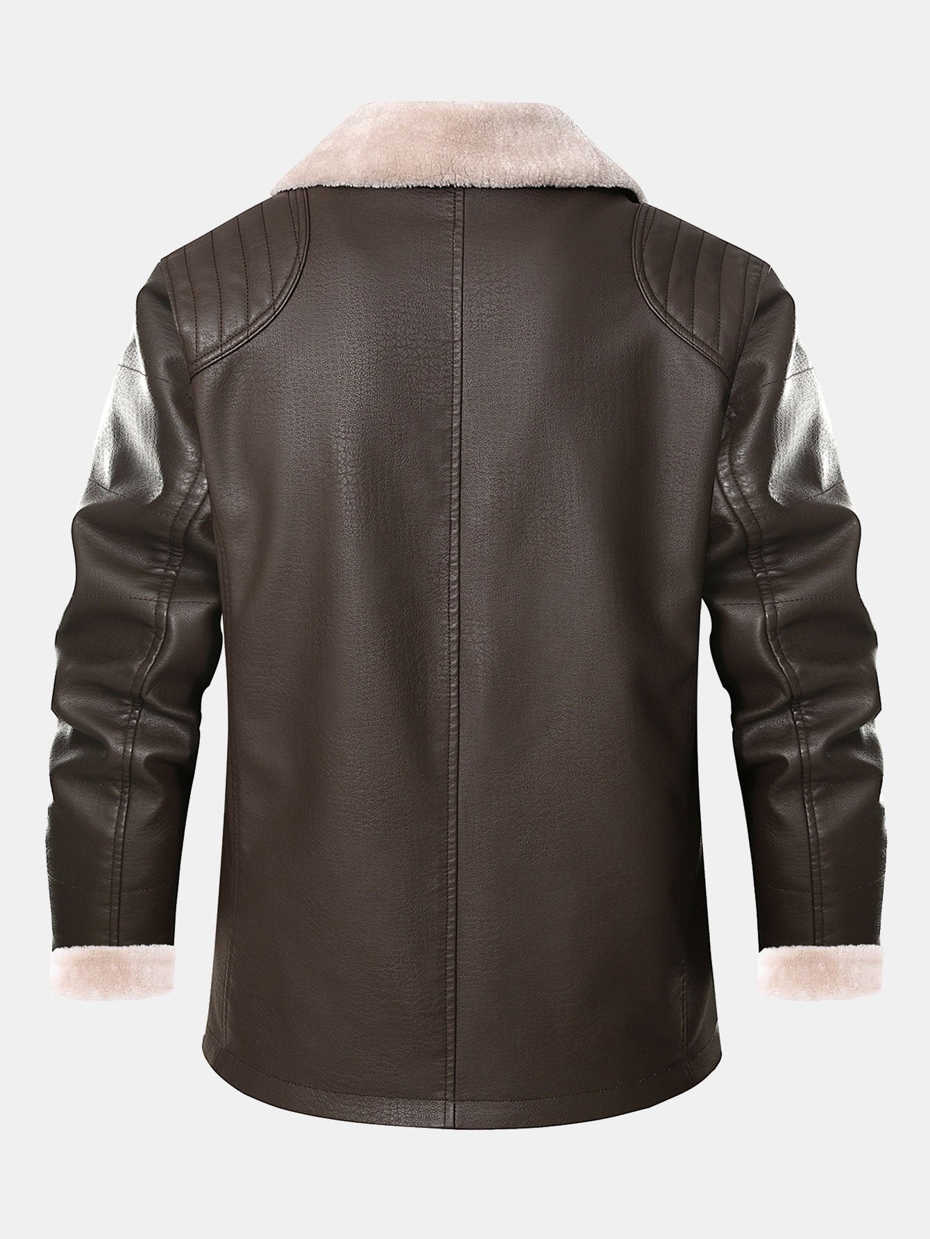 Alfonso | Faux Fur Lined PU Leather Blazer