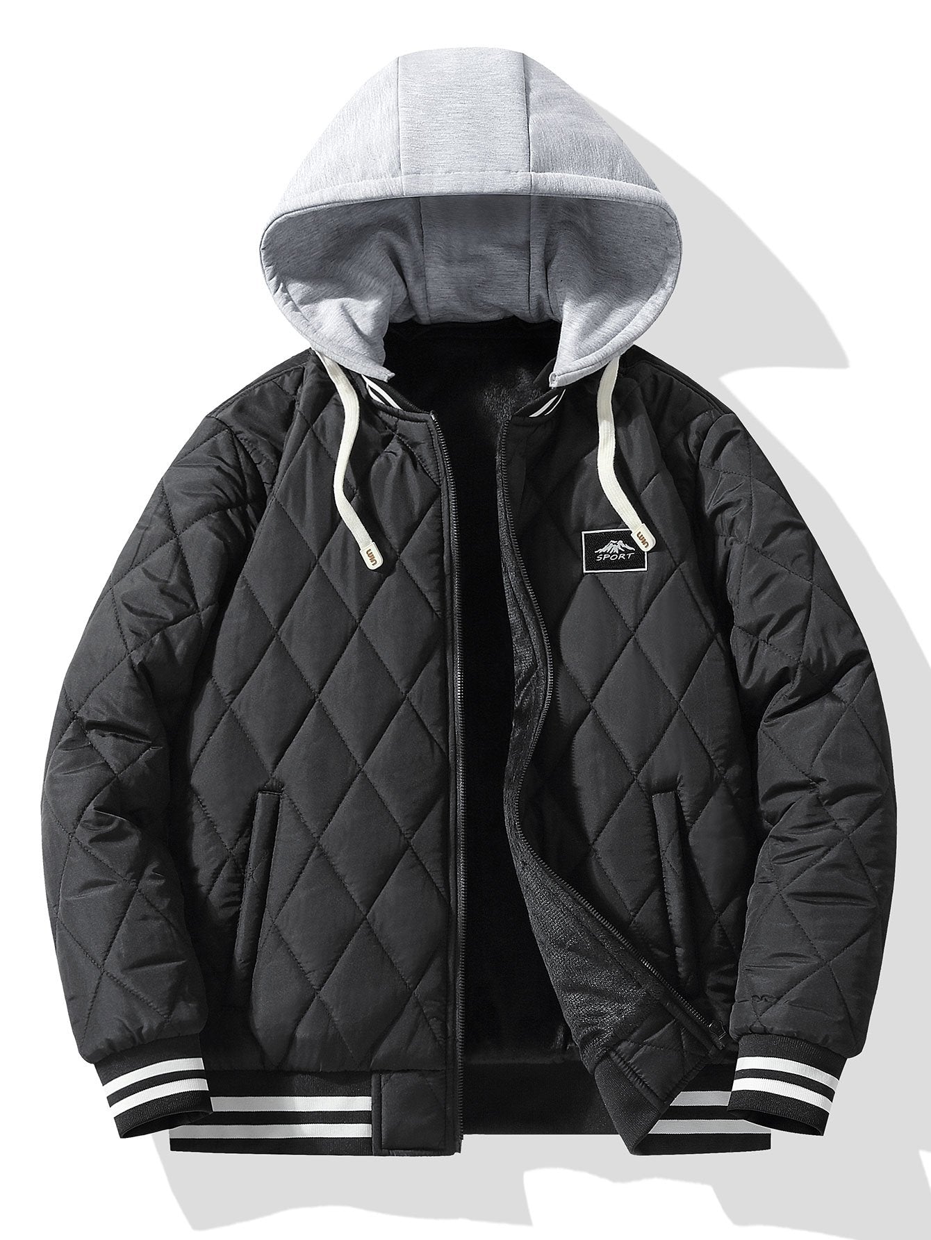 Orion | Teddy Lined Detachable Hooded Quilted Coat