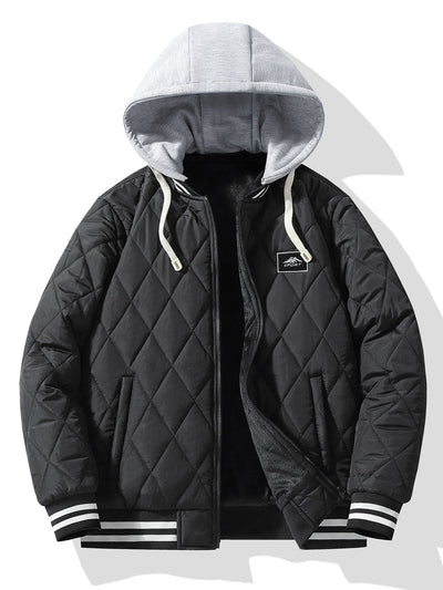 Orion | Teddy Lined Detachable Hooded Quilted Coat