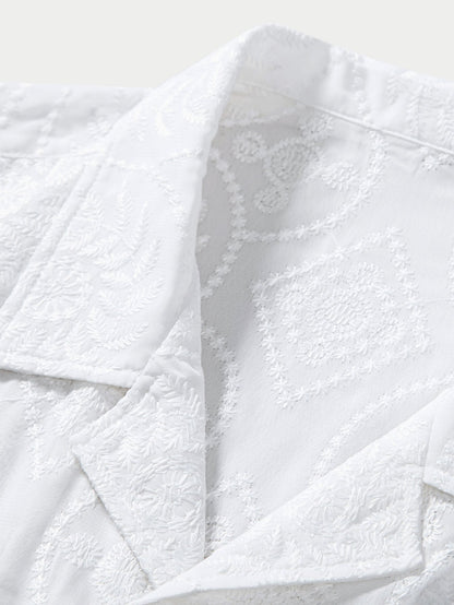 Hugo® | Embroidered Floral Cuban Shirt
