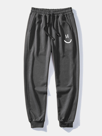 Gervasio® | Smiley Face Print Jogging Pants