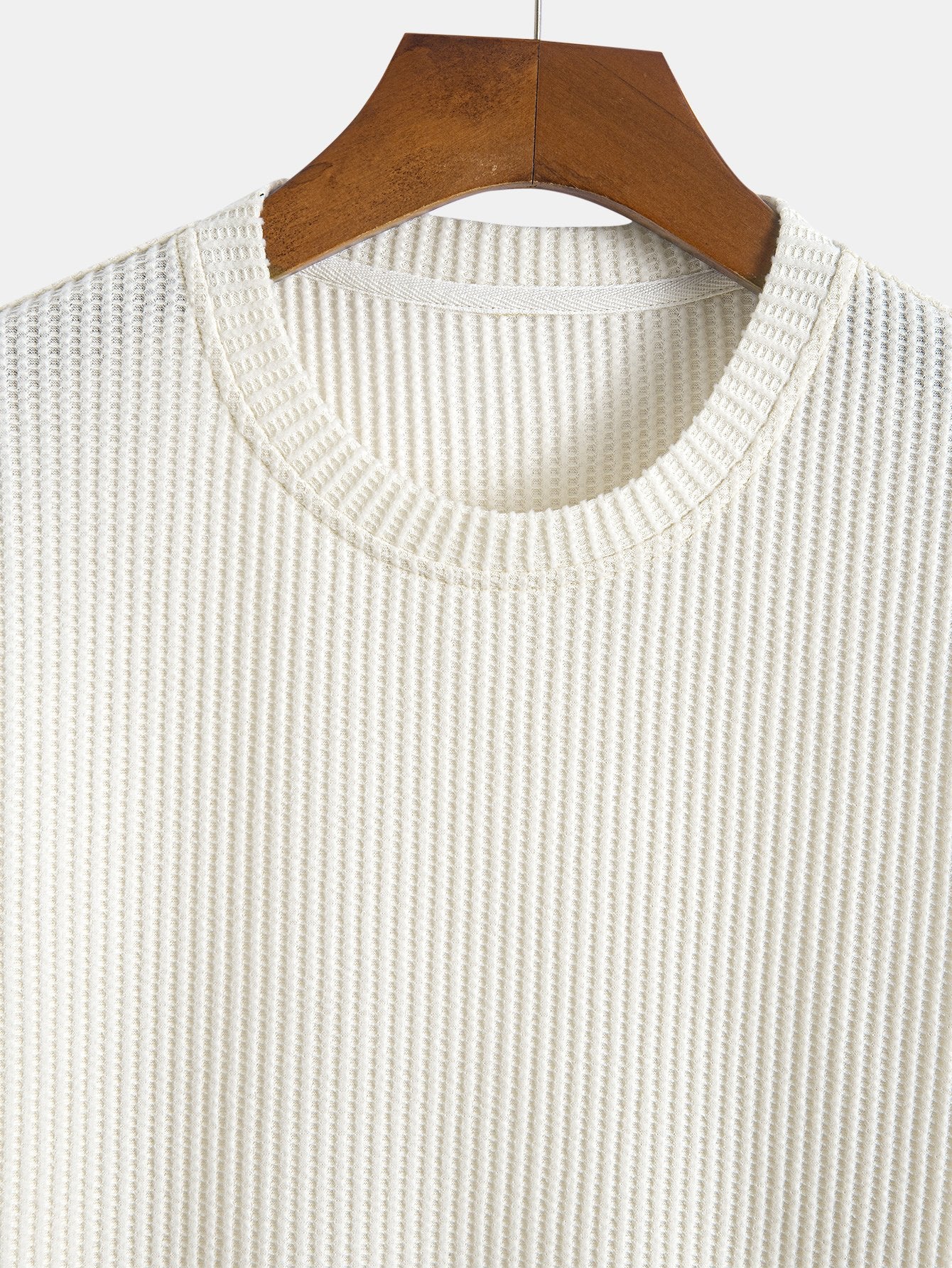 Secundino® | Knitted Waffle Arc Hem T-Shirt