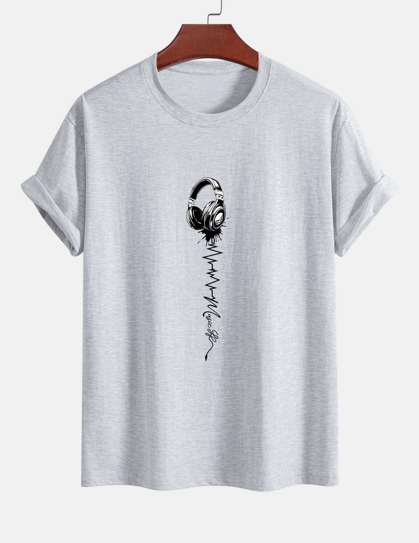 Tulio® | Earphone Print Cotton T-Shirt