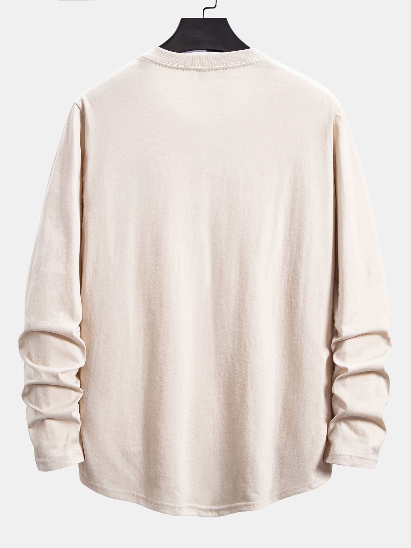 Adamo® | 3 Pieces Basic Long Sleeve Cotton Arc Hem T-Shirts