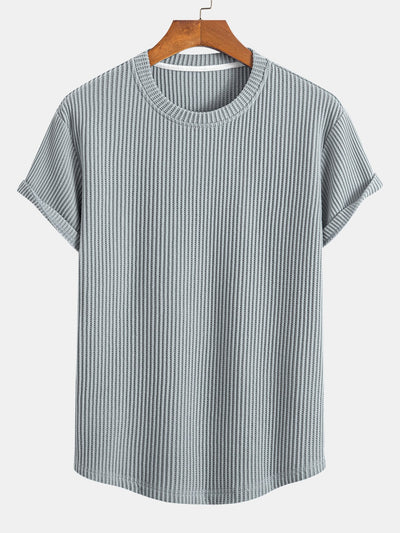Gene® | Knitted Waffle Arc Hem T-Shirt