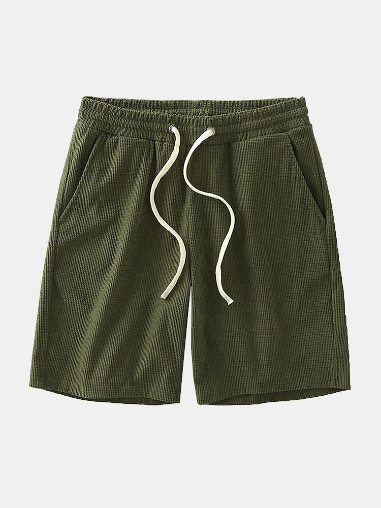 Honorio® | Drawstring Crosscut Corduroy Shorts