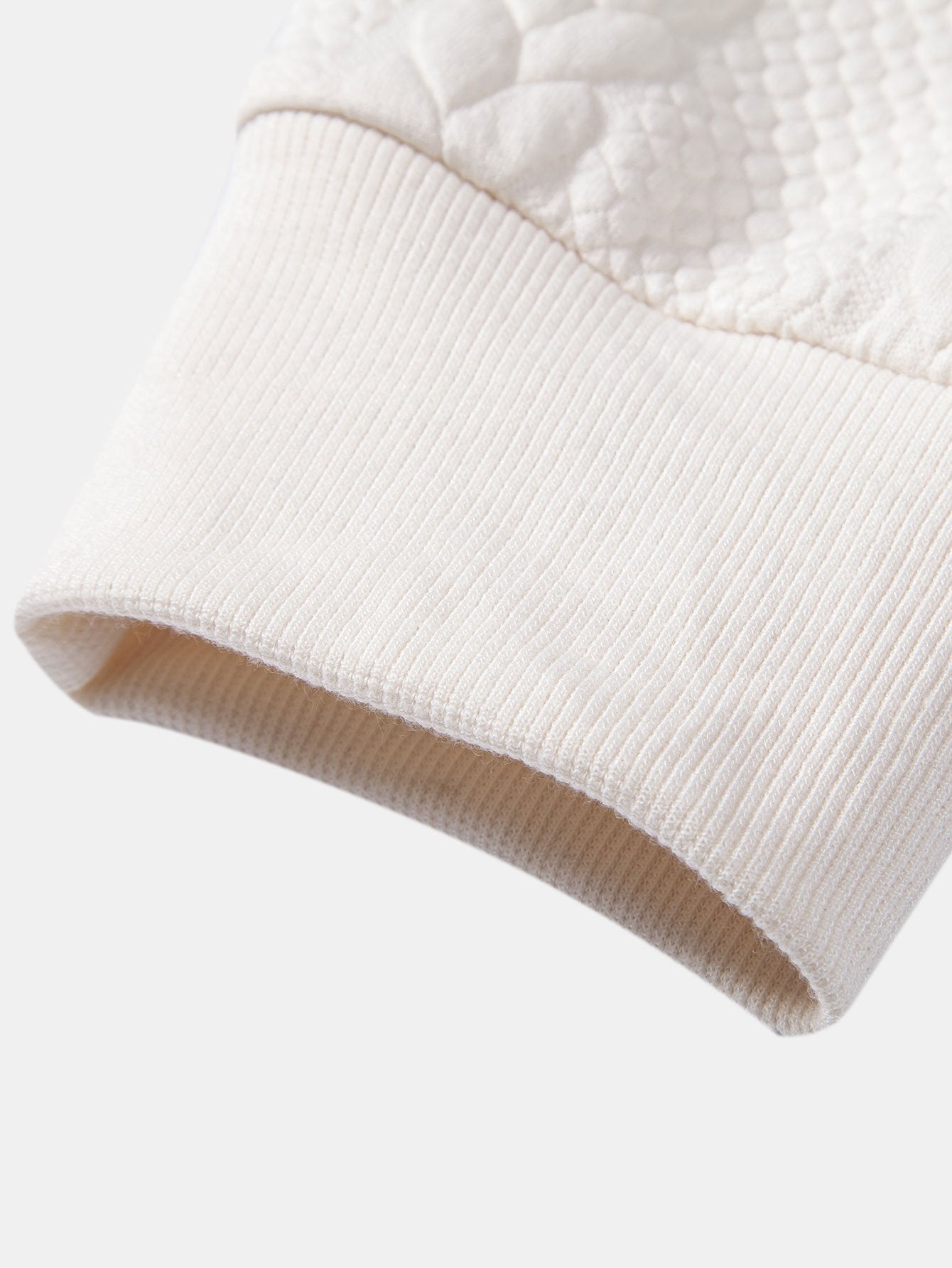 Bruce | Relax Fit Wheat Jacquard Hoodie