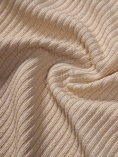 Don® | Muscle Fit Ribbed Mandarin Collar Shirt