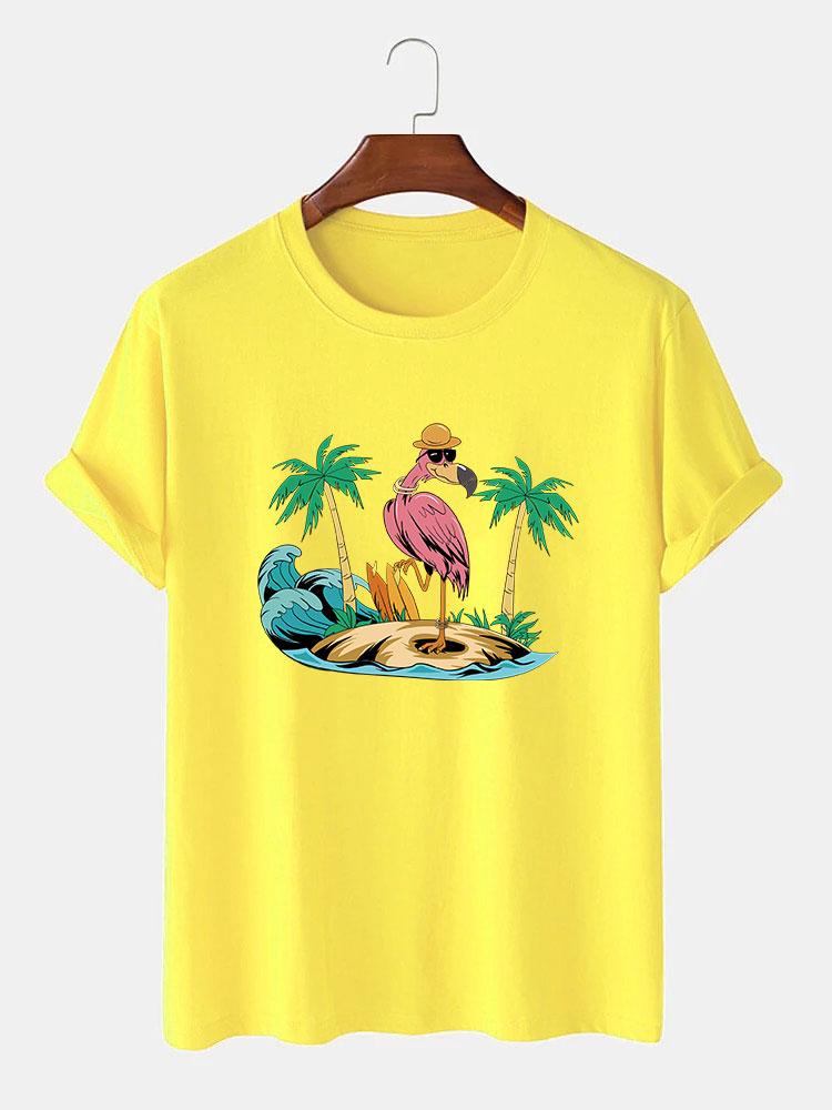 Austin® | Flamingo On Vacation Print T-Shirt