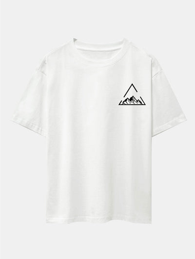 Lloyd® | Triangle Mountain Print Drop Shoulder Oversize T-Shirt