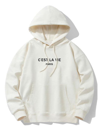 Cyrus | Paris Print Cotton Blend Hoodie