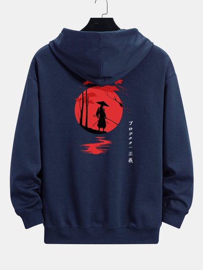 Jonathan | Slogan Samurai Back Print Relax Fit Hoodie