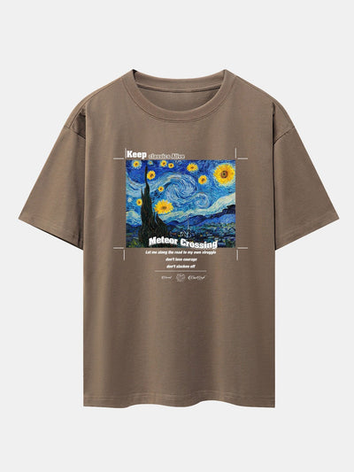 Aegon® | Abstract Painting Print Drop Shoulder Oversize T-Shirt