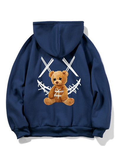 Jeziah | Smiley Bear Back Print Hoodie