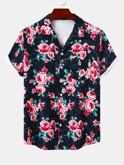 Arlow® | Rose Print Revere Shirt