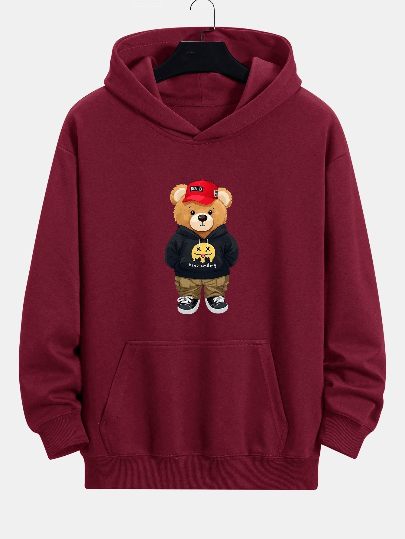 Kelvin | Hip Hop Bear Print Relax Fit Hoodie
