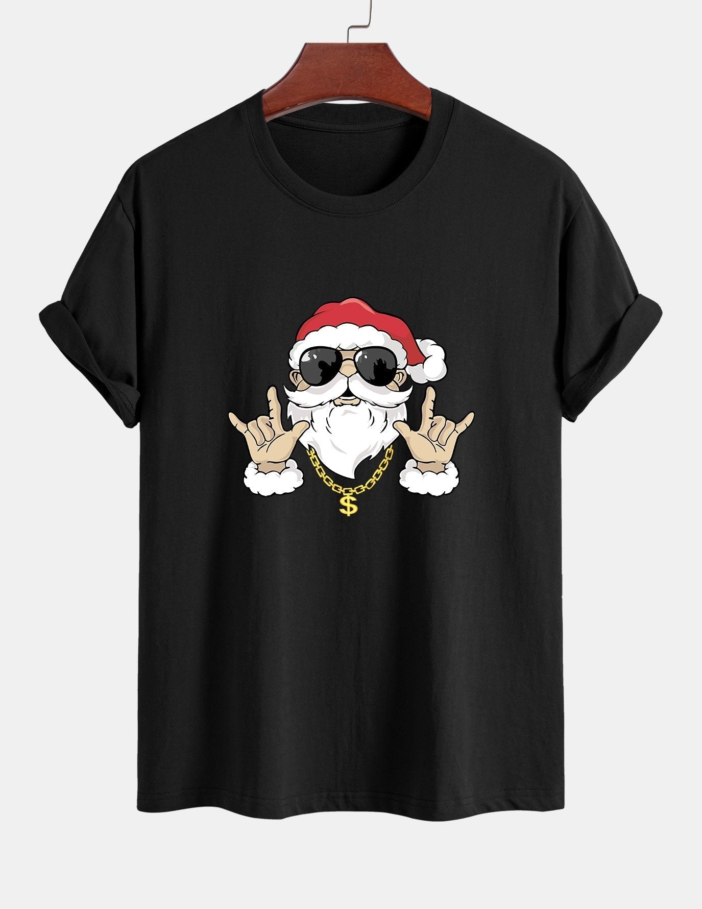 Albano® | Hip Hop Santa Print Cotton T-Shirt