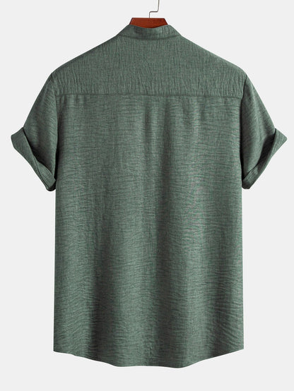 Ananías® | Stand Collar Textured Shirt