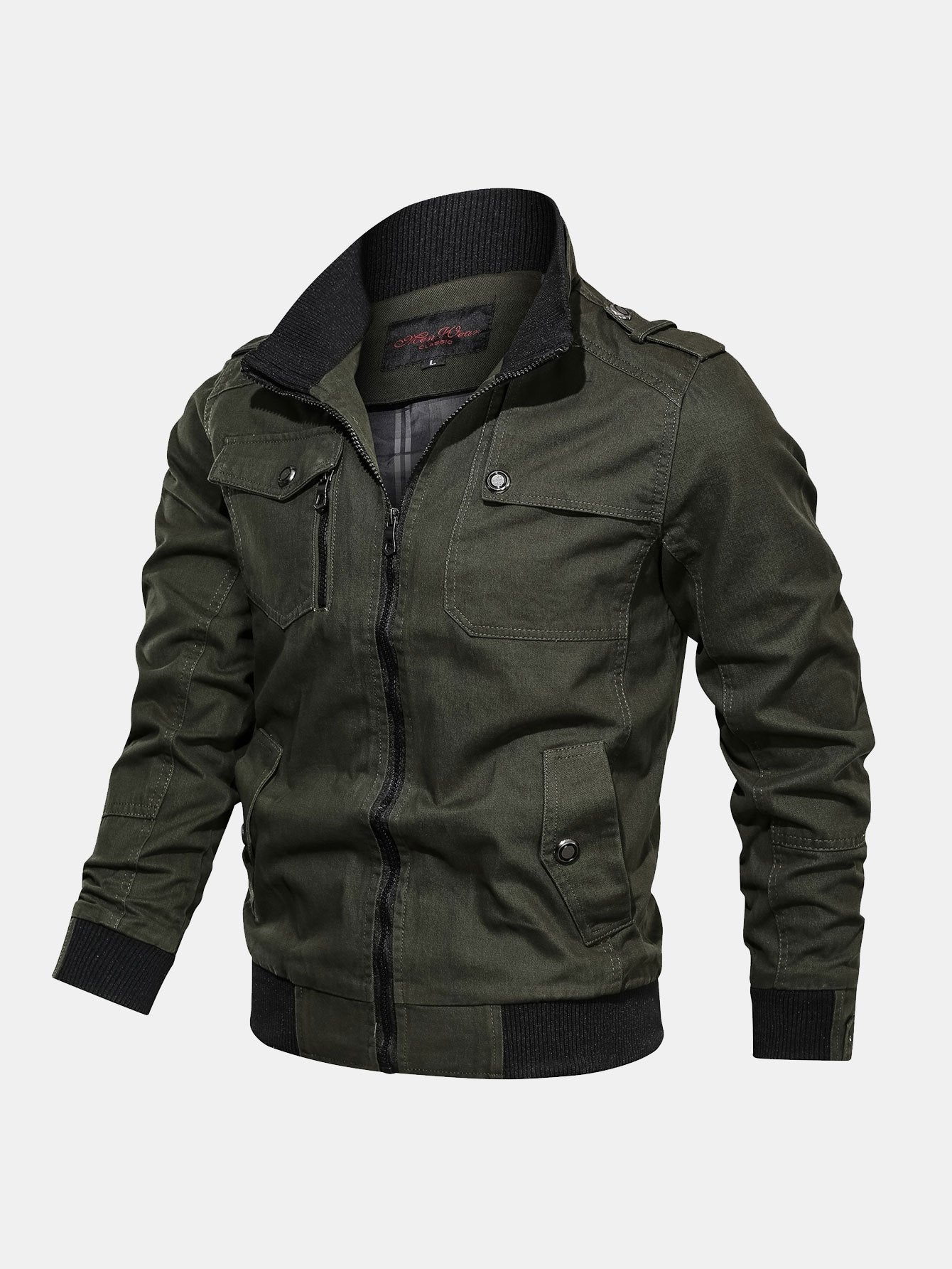 Luis | Chino Zip Up Jacket