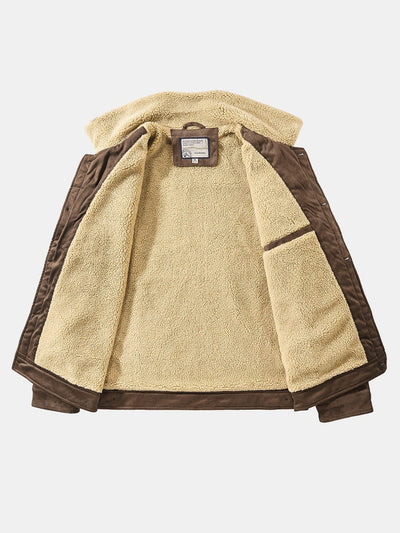 Gustavo | Teddy Lined Faux Suede Jacket