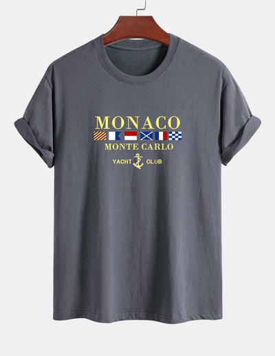 Arnaldo® | Monaco Slogan Print Cotton T-Shirt
