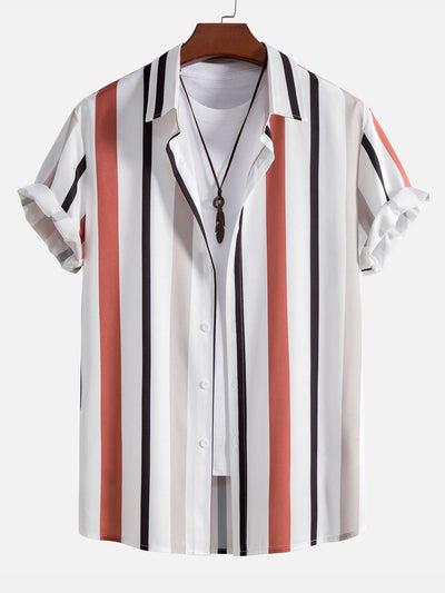 Pánfilo® | Striped Button Up Shirt & Swim Shorts