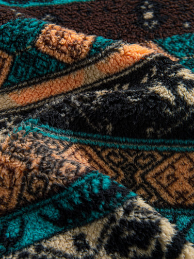 Dusty | Ethnic Geometric Teddy Fleece Hoodie