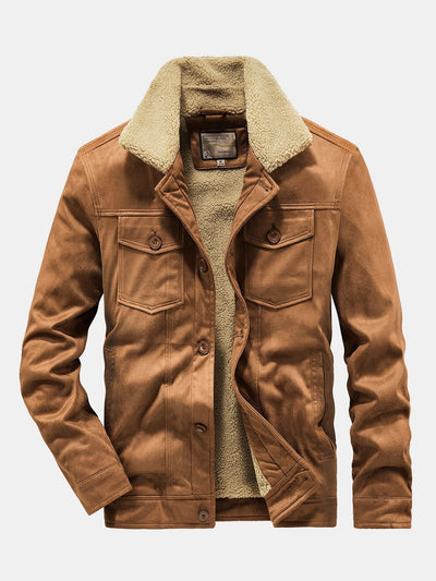 Gustavo | Teddy Lined Faux Suede Jacket