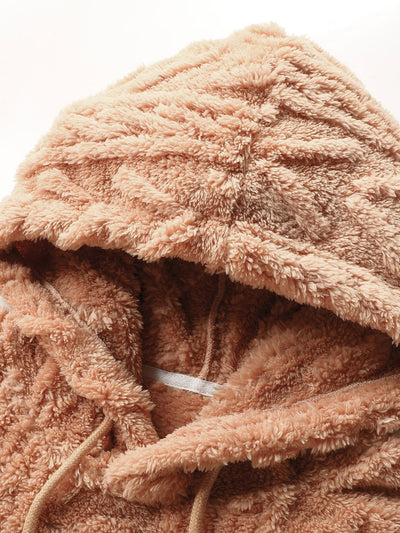 Newton | Geometric Jacquard Teddy Hoodie