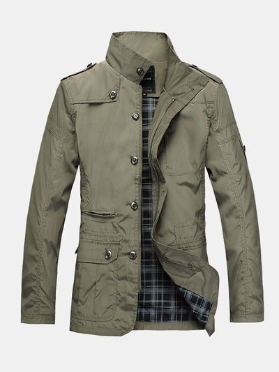 Julian | Button Up Funnel Neck Jacket