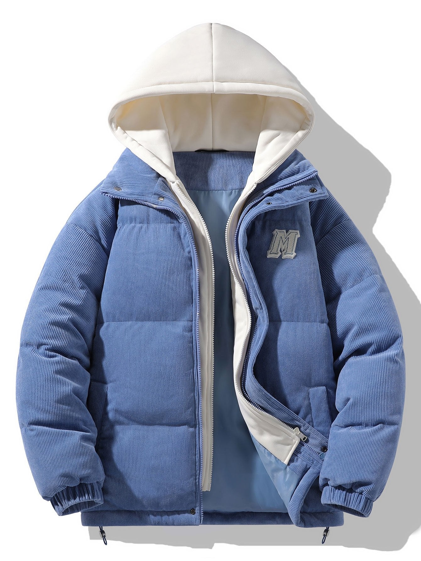 Leo | Corduroy Hooded Puffer Coat