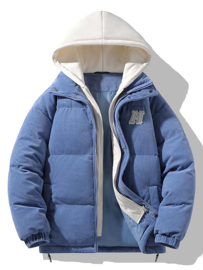 Leo | Corduroy Hooded Puffer Coat
