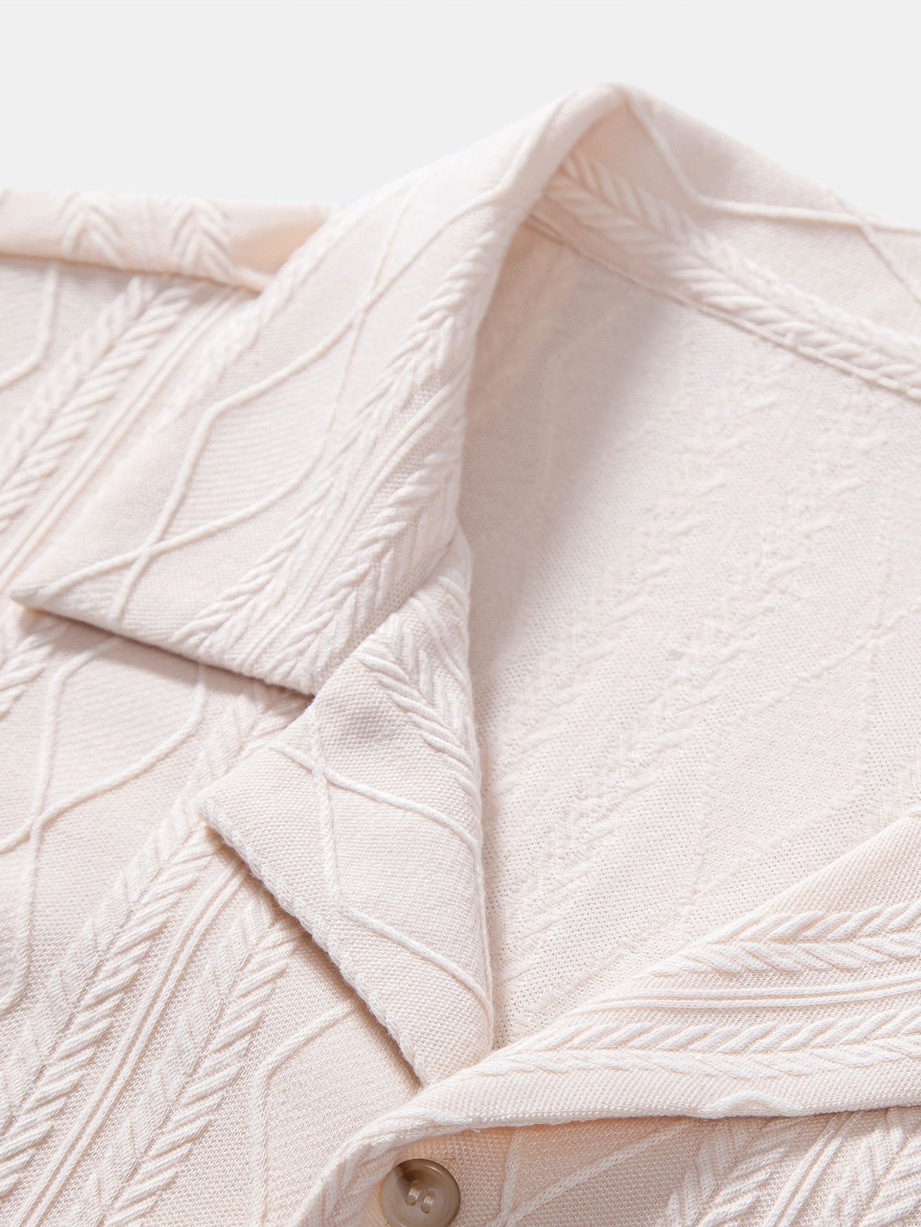 Terrence® | Knitted Geometric Rhombus Jacquard Cuban Shirt