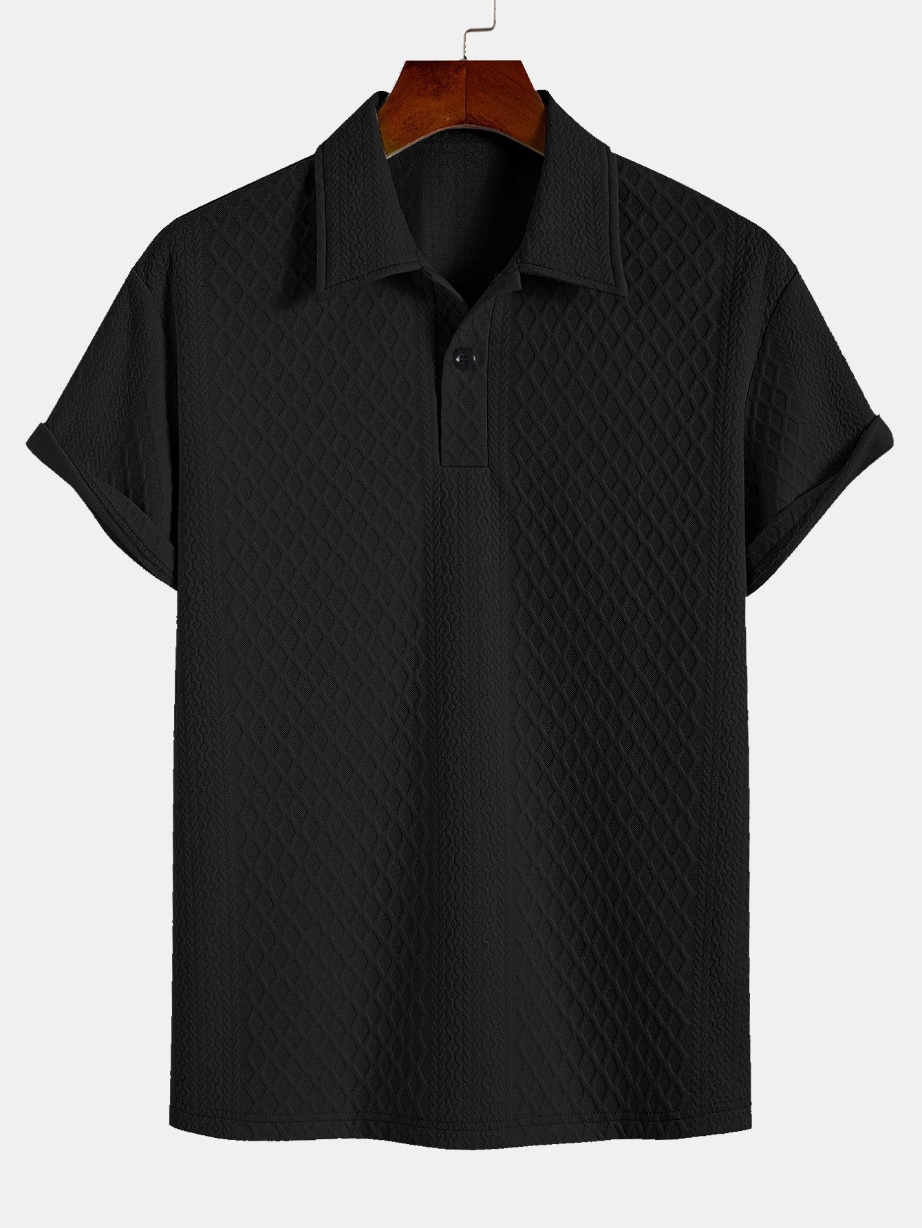 Julian | Rhombus Geometric Jacquard Polo