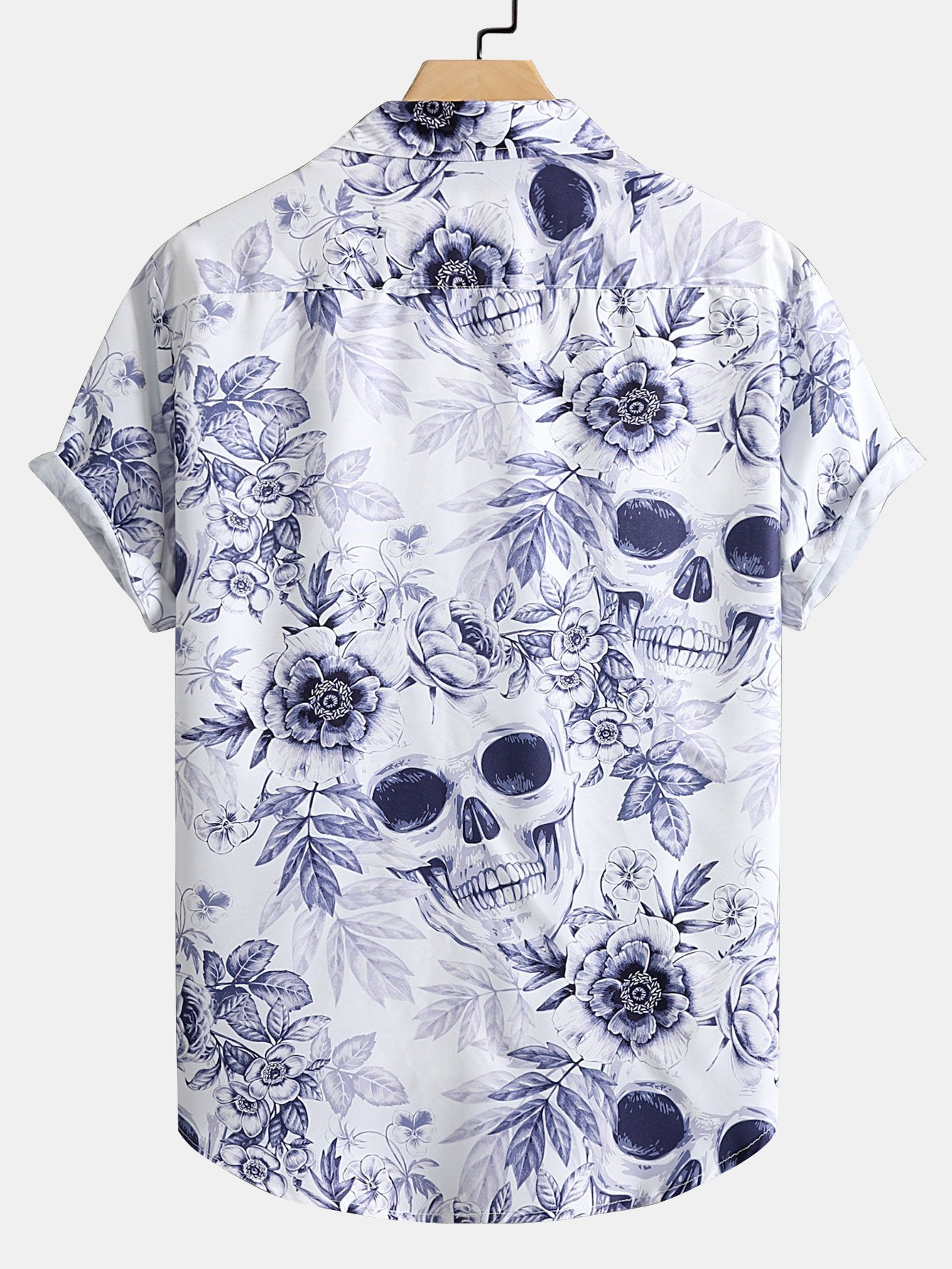 Amarildo® | Skull Floral Print Button Up Shirt