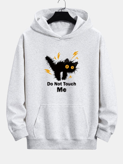 Quintín® | Angry Cat Print Relax Fit Hoodie