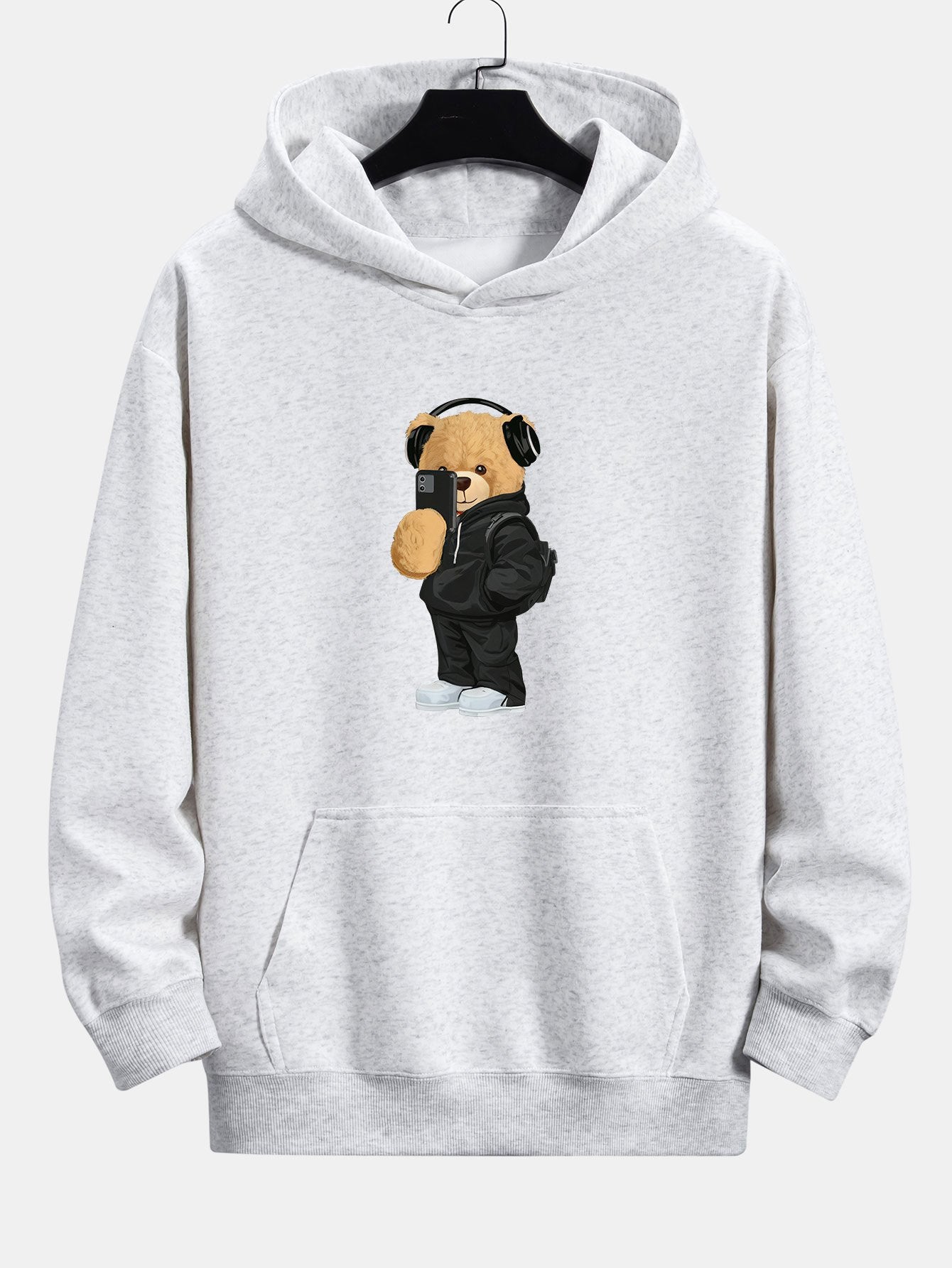 Henry | Fashion Bear Taking Photo Print Relax Fit Hoodie