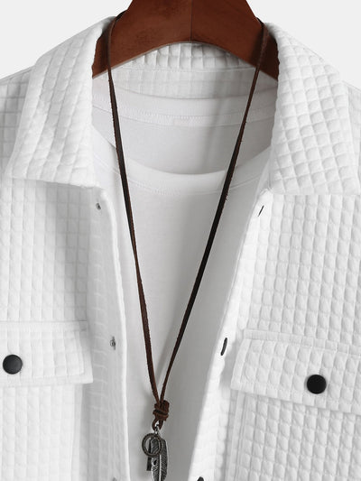 Ahmik® | Quilted Waffle Jacquard Overshirt