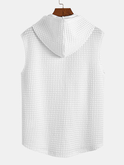 Terence® | Sleeveless Waffle Hooded Vest