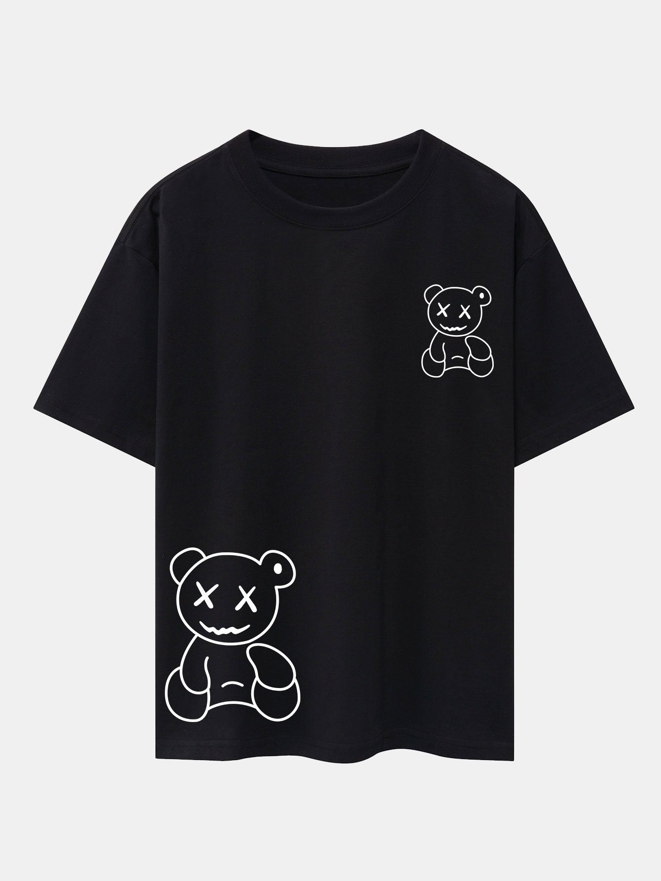 Adolfo® | Bear line Print Drop Shoulder Oversize T-Shirt