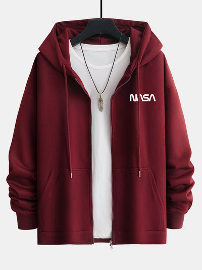 Benjamin | NASA Print Relax Fit Zip Hoodie