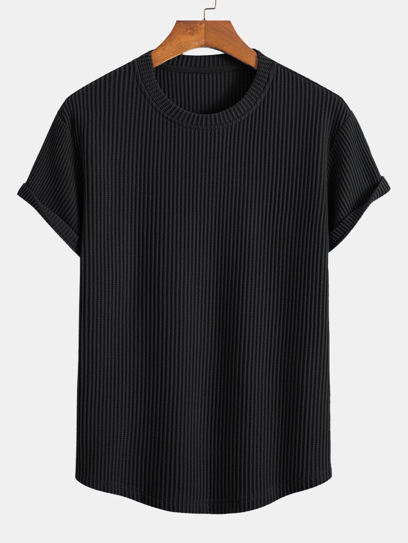 Gene® | Knitted Waffle Arc Hem T-Shirt
