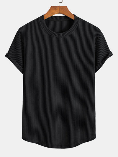 Gene® | Knitted Waffle Arc Hem T-Shirt