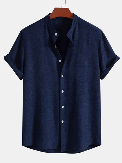 Ananías® | Stand Collar Textured Shirt