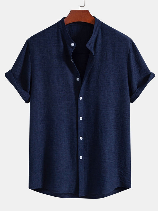 Ananías® | Stand Collar Textured Shirt